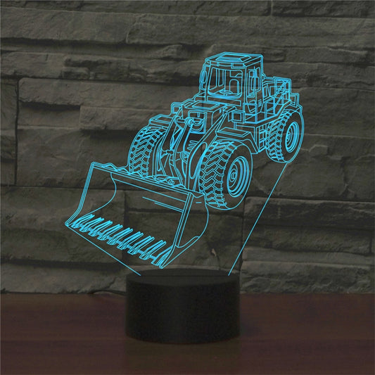 Excavator Shape 3D Colorful LED Vision Light Table Lamp, USB & Battery Version - Novelty Lighting by PMC Jewellery | Online Shopping South Africa | PMC Jewellery | Buy Now Pay Later Mobicred