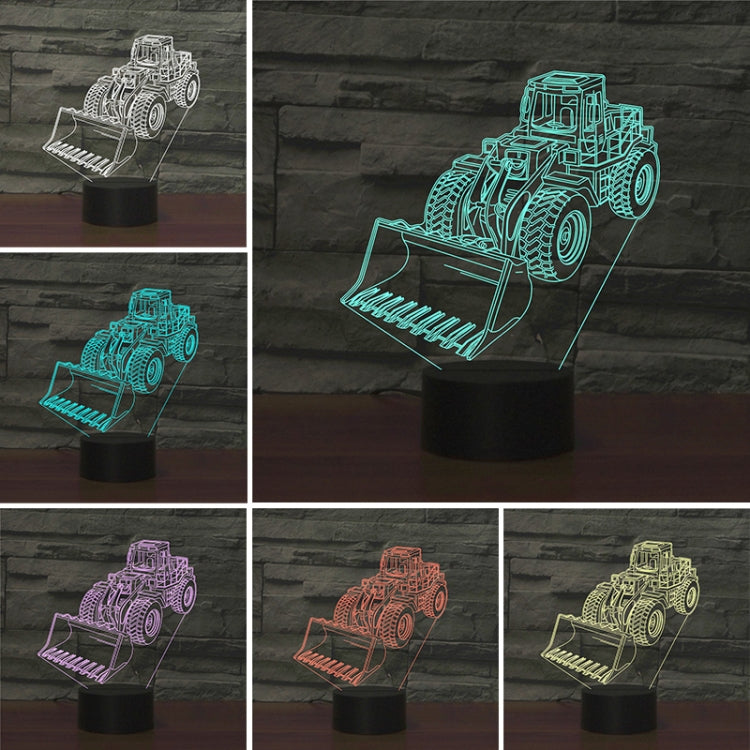 Excavator Shape 3D Colorful LED Vision Light Table Lamp, USB & Battery Version - Novelty Lighting by PMC TechLife | Online Shopping South Africa | PMC TechLife | Buy Now Pay Later Mobicred