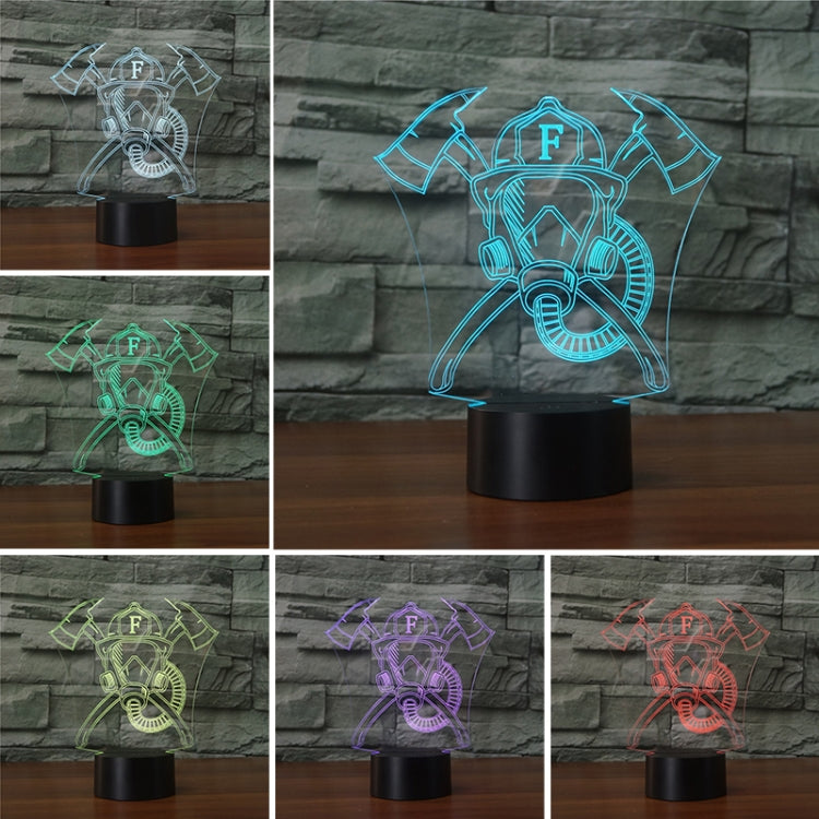 Fire Mask Shape 3D Colorful LED Vision Light Table Lamp, Charging Touch Version - Novelty Lighting by PMC TechLife | Online Shopping South Africa | PMC TechLife | Buy Now Pay Later Mobicred