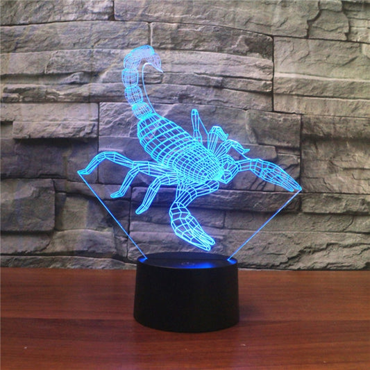 Scorpion Shape 3D Colorful LED Vision Light Table Lamp, 16 Colors Remote Control Version - Novelty Lighting by PMC Jewellery | Online Shopping South Africa | PMC Jewellery | Buy Now Pay Later Mobicred