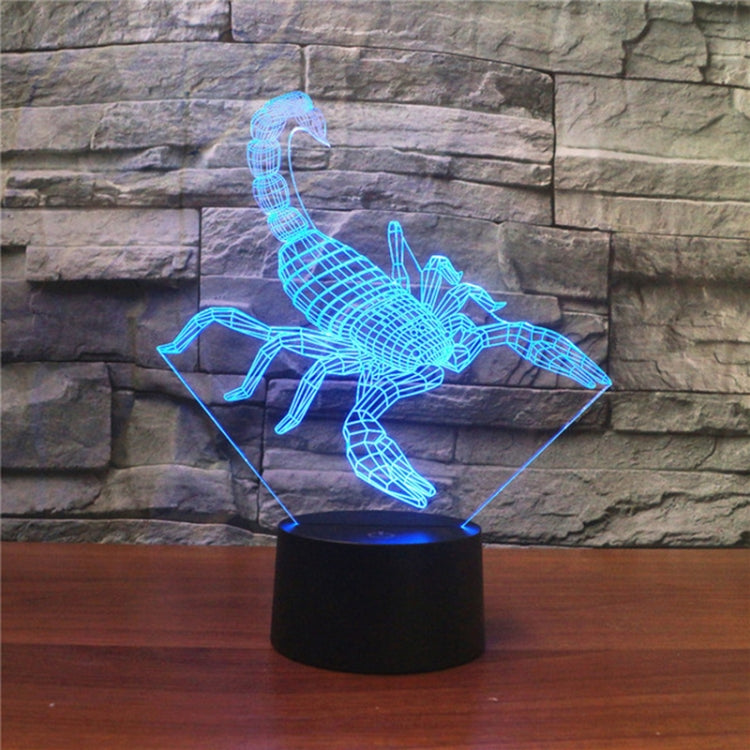 Scorpion Shape 3D Colorful LED Vision Light Table Lamp, Charging Touch Version - Novelty Lighting by PMC TechLife | Online Shopping South Africa | PMC TechLife | Buy Now Pay Later Mobicred