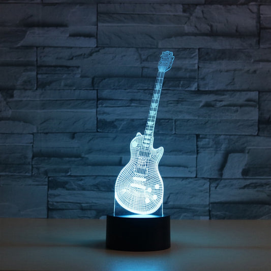 Guitar Shape 3D Colorful LED Vision Light Table Lamp, USB & Battery Version - Novelty Lighting by PMC Jewellery | Online Shopping South Africa | PMC Jewellery | Buy Now Pay Later Mobicred