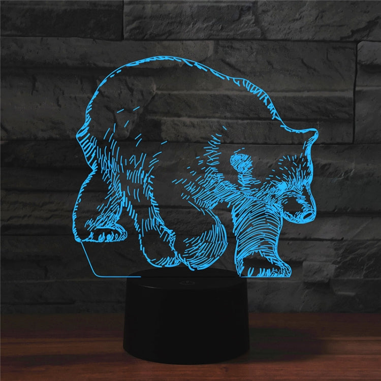 Bear Shape 3D Colorful LED Vision Light Table Lamp, 16 Colors Remote Control Version - Novelty Lighting by PMC TechLife | Online Shopping South Africa | PMC TechLife | Buy Now Pay Later Mobicred