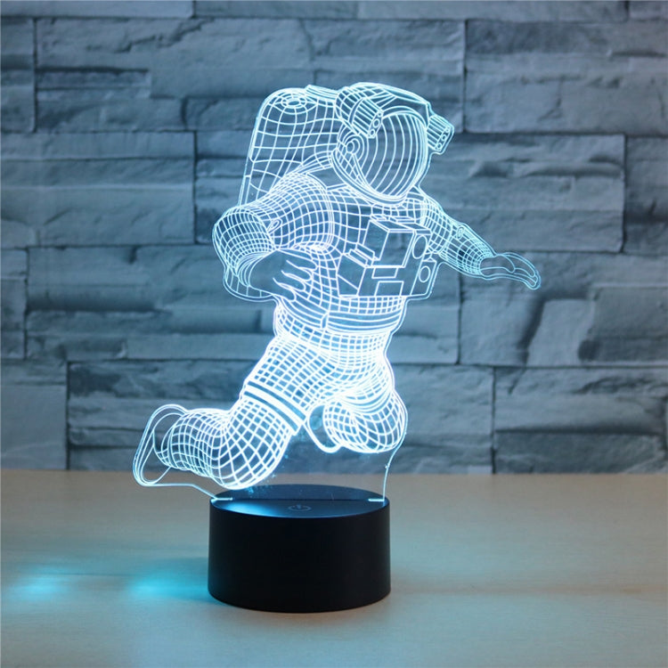 Astronaut Shape 3D Colorful LED Vision Light Table Lamp, 16 Colors Remote Control Version - free shipping - PMC TechLife - Order now!