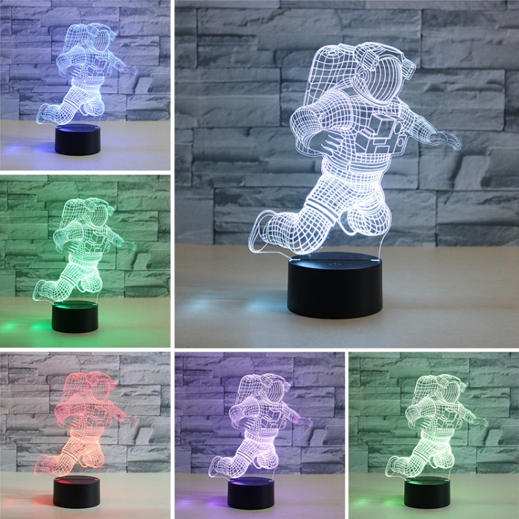 Astronaut Shape 3D Colorful LED Vision Light Table Lamp, USB Touch Version - Novelty Lighting by PMC TechLife | Online Shopping South Africa | PMC TechLife | Buy Now Pay Later Mobicred