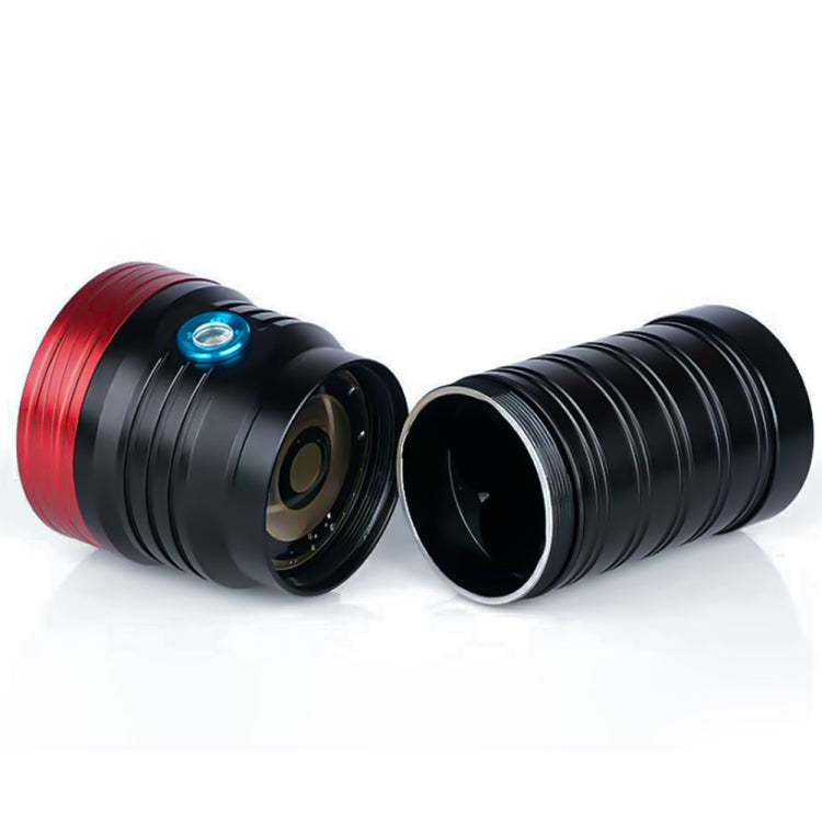 3 Gears, DB18 18xT6, Luminous Flux: 5400lm LED Flashlight, Without Battery (Red Black) - LED Flashlight by PMc TechLife | Online Shopping South Africa | PMc TechLife | Buy Now Pay Later Mobicred