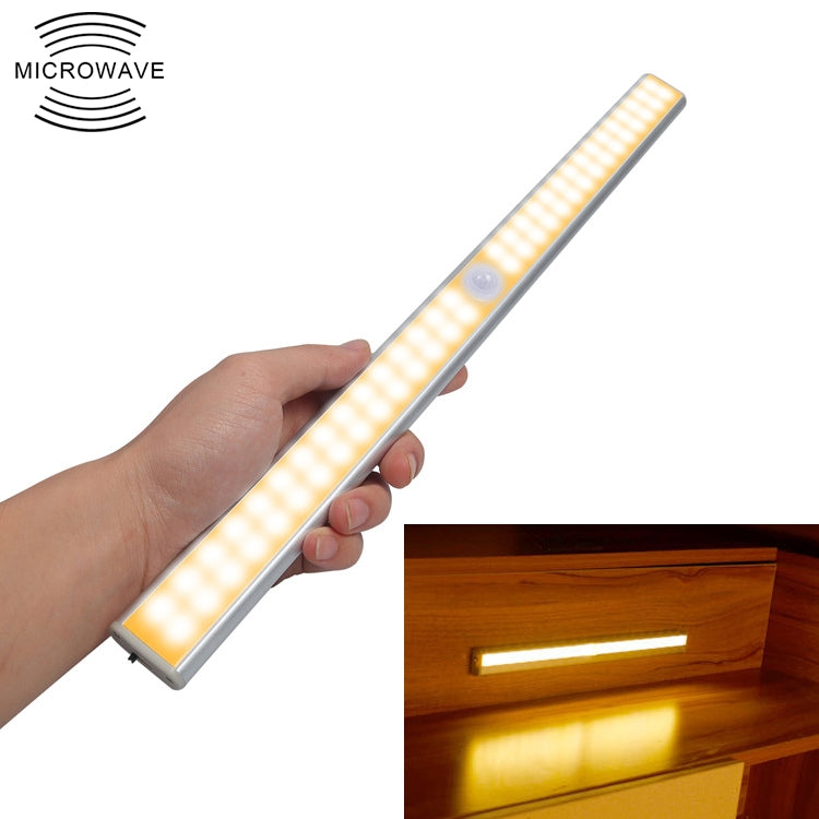 2.8W 40 LEDs Warm White Wide Screen Intelligent Human Body Sensor Light LED Corridor Cabinet Light, USB Charging Version - Sensor LED Lights by PMC TechLife | Online Shopping South Africa | PMC TechLife | Buy Now Pay Later Mobicred