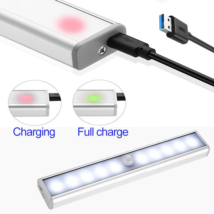 2.8W 40 LEDs Warm White Wide Screen Intelligent Human Body Sensor Light LED Corridor Cabinet Light, USB Charging Version - Sensor LED Lights by PMC TechLife | Online Shopping South Africa | PMC TechLife | Buy Now Pay Later Mobicred