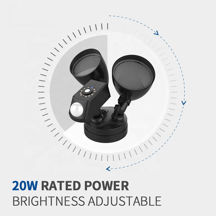 20W LED Smart Sensor Outdoor Floodlight with 1080P Security Camera, 4000K White Light (White) - Street Lights by PMC Jewellery | Online Shopping South Africa | PMC Jewellery | Buy Now Pay Later Mobicred