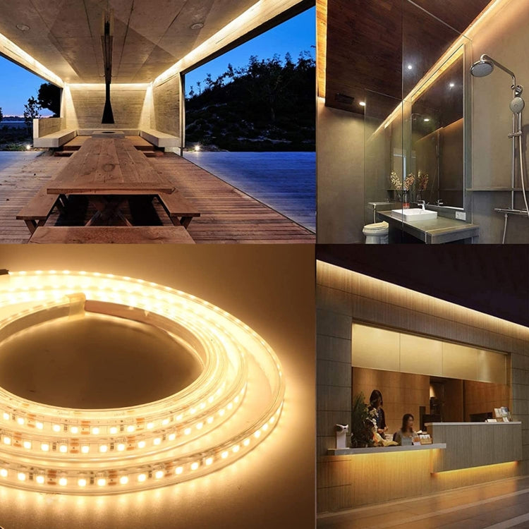 Bare Board 2835 SMD Dimmable White Light / Warm Light LED Rope Light, 60 LED/m, Length: 5m, 12V 2A 100-240V(EU Plug) - Bare Board Light by PMC TechLife | Online Shopping South Africa | PMC TechLife | Buy Now Pay Later Mobicred