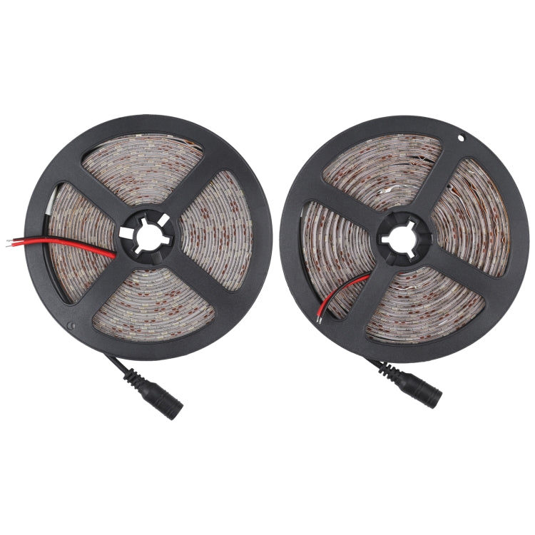 2pcs Bare Board 2835 SMD Dimmable White Light / Warm Light LED Rope Light, 60 LED/m, Length: 5m, 12V 2A 100-240V(US Plug) - Bare Board Light by PMC TechLife | Online Shopping South Africa | PMC TechLife | Buy Now Pay Later Mobicred