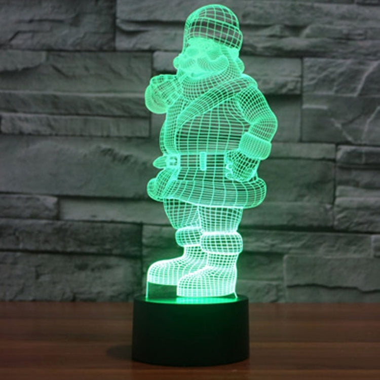 Santa Claus Style 3D Touch Switch Control LED Light , 7 Color Discoloration Creative Visual Stereo Lamp Desk Lamp Night Light - free shipping - PMC TechLife - Order now!