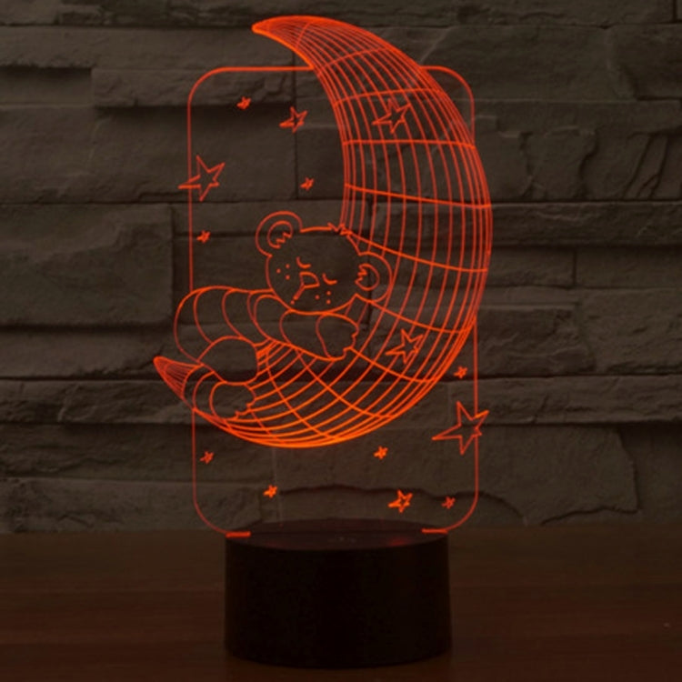 Moon Bears Style 3D Touch Switch Control LED Light , 7 Color Discoloration Creative Visual Stereo Lamp Desk Lamp Night Light - Novelty Lighting by PMC TechLife | Online Shopping South Africa | PMC TechLife | Buy Now Pay Later Mobicred