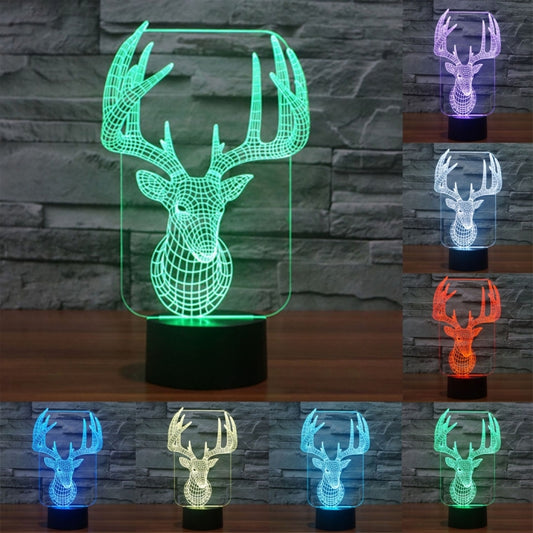 Elaphurus Davidianus Style 3D Touch Switch Control LED Light , 7 Color Discoloration Creative Visual Stereo Lamp Desk Lamp Night Light - Novelty Lighting by PMC Jewellery | Online Shopping South Africa | PMC Jewellery | Buy Now Pay Later Mobicred