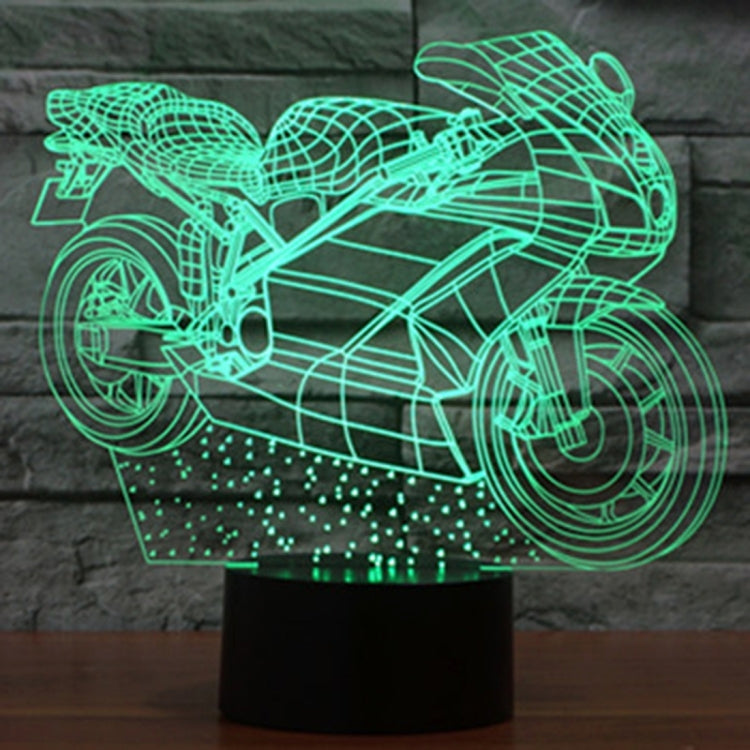 Motorcycle Shape 3D Touch Switch Control LED Light , 7 Colour Discoloration Creative Visual Stereo Lamp Desk Lamp Night Light - Novelty Lighting by PMC TechLife | Online Shopping South Africa | PMC TechLife | Buy Now Pay Later Mobicred