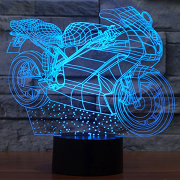 Motorcycle Shape 3D Touch Switch Control LED Light , 7 Colour Discoloration Creative Visual Stereo Lamp Desk Lamp Night Light - Novelty Lighting by PMC TechLife | Online Shopping South Africa | PMC TechLife | Buy Now Pay Later Mobicred