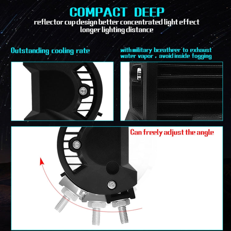 7 inch 18W 1800LM 3 Row LED Strip Light Working Refit Off-road Vehicle Lamp Roof Strip Light - Work Lights by PMC Jewellery | Online Shopping South Africa | PMC Jewellery | Buy Now Pay Later Mobicred