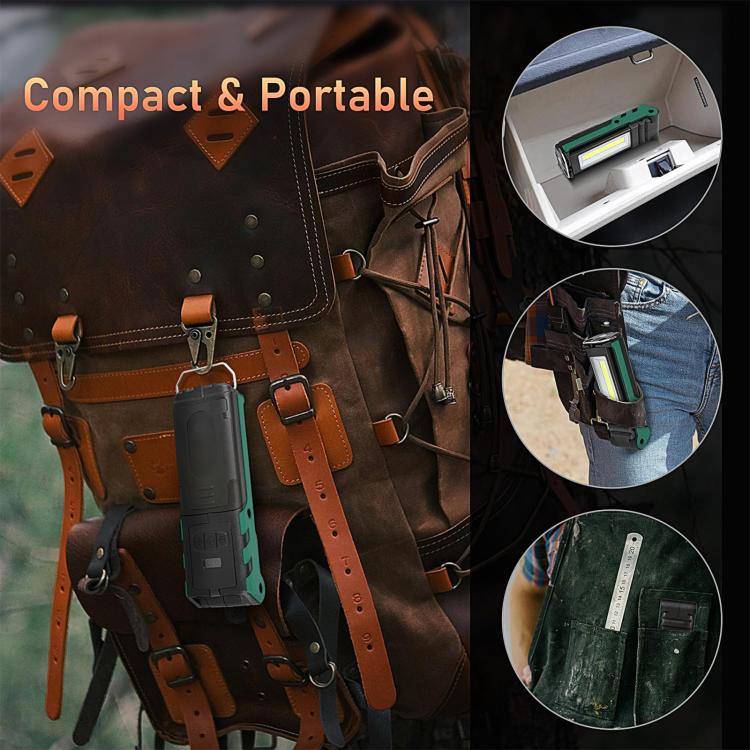 ES106 IP44 Waterproof COB Work Light USB Rechargeable Emergency Flashlight - Camping Lighting by PMc TechLife | Online Shopping South Africa | PMc TechLife | Buy Now Pay Later Mobicred