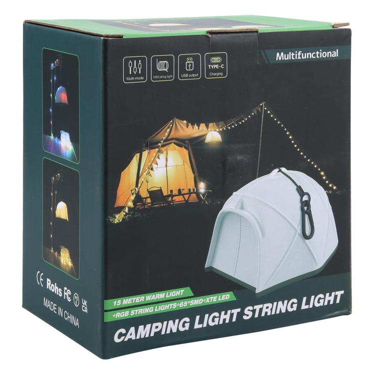 KXK-505 Multifunctional Tent Camping Llight with 15m String Light - Camping Lighting by PMc TechLife | Online Shopping South Africa | PMc TechLife | Buy Now Pay Later Mobicred