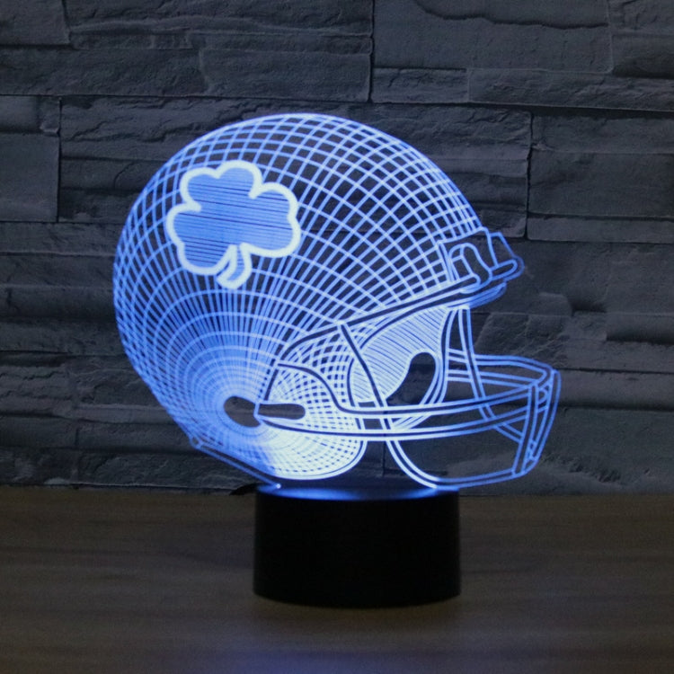 Rugby Hat Flower Shape 3D Colorful LED Vision Light Table Lamp, Charging Touch Version - Novelty Lighting by PMC TechLife | Online Shopping South Africa | PMC TechLife | Buy Now Pay Later Mobicred