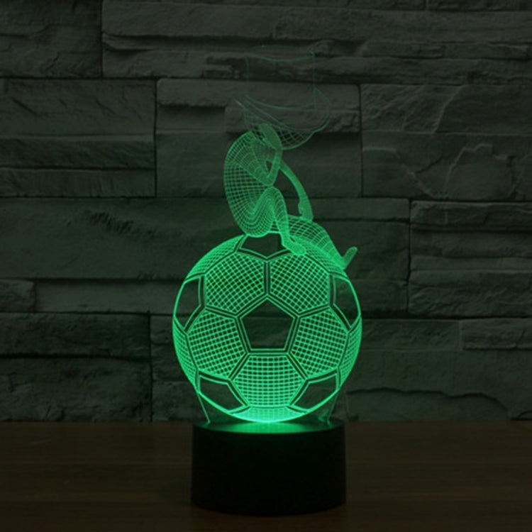 Thinking Football Style 3D Touch Switch Control LED Light Desk Lamp , 7 Colour Discoloration Creative Visual Stereo Lamp Night Light - Novelty Lighting by PMC TechLife | Online Shopping South Africa | PMC TechLife | Buy Now Pay Later Mobicred