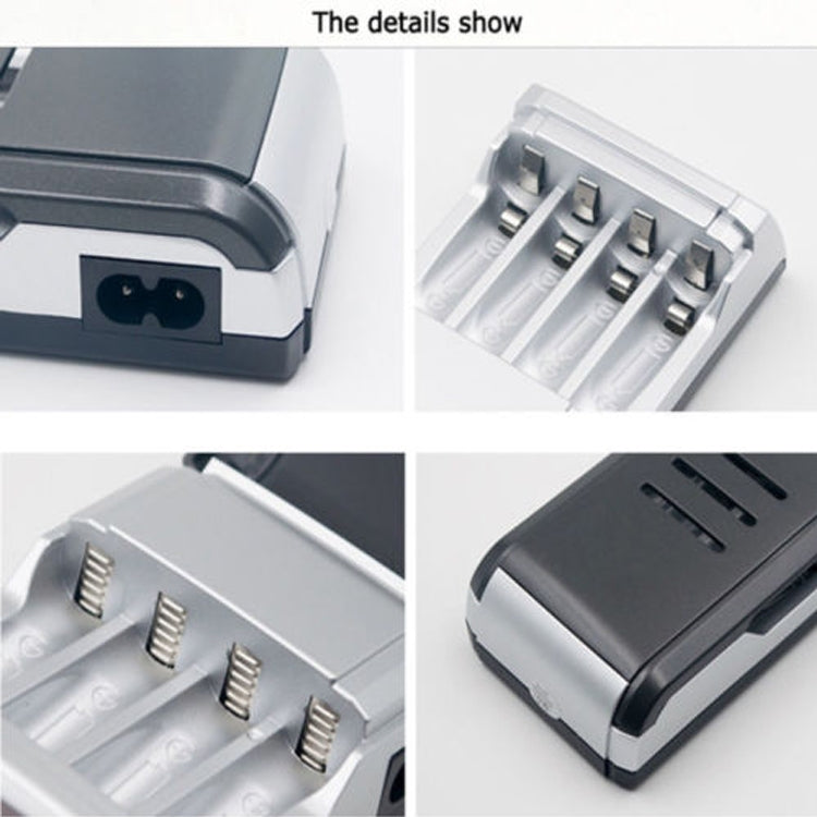AC 100-240V 4 Slot Battery Charger for AA & AAA Battery, with LCD Display, EU Plug - free shipping - PMC Jewellery - Order now!