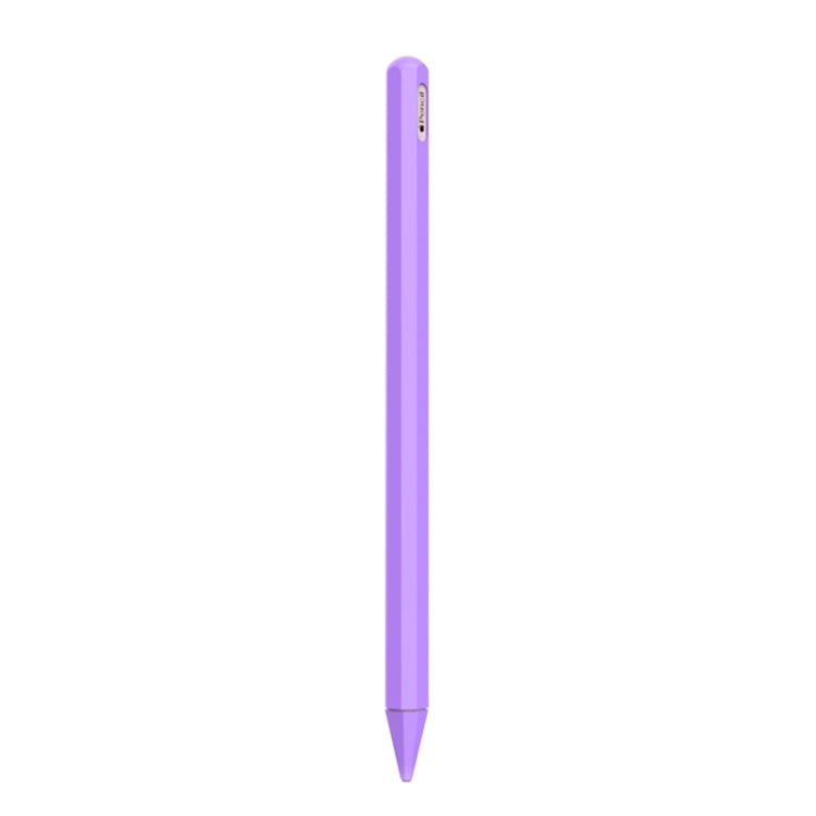 Stylus Pen Silica Gel Protective Case for Apple Pencil 2 (Light Purple) - Pencil Accessories by PMC Jewellery | Online Shopping South Africa | PMC Jewellery | Buy Now Pay Later Mobicred