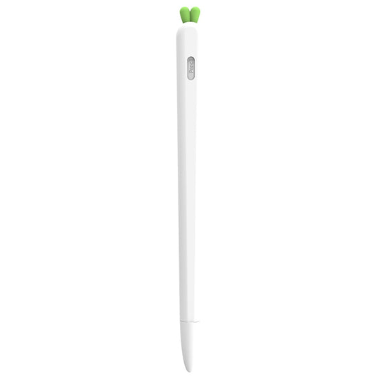 LOVE MEI For Apple Pencil 2 Carrot Shape Stylus Pen Silicone Protective Case Cover(White) - Pencil Accessories by LOVE MEI | Online Shopping South Africa | PMC Jewellery