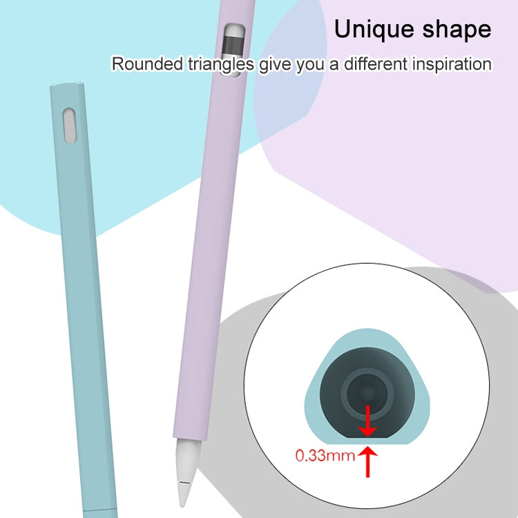 LOVE MEI For Apple Pencil 2 Triangle Shape Stylus Pen Silicone Protective Case Cover(Green) - Pencil Accessories by LOVE MEI | Online Shopping South Africa | PMC TechLife | Buy Now Pay Later Mobicred