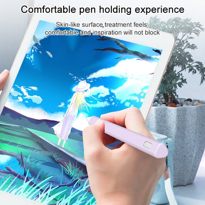 LOVE MEI For Apple Pencil 2 Triangle Shape Stylus Pen Silicone Protective Case Cover(Grey) - Pencil Accessories by LOVE MEI | Online Shopping South Africa | PMC Jewellery | Buy Now Pay Later Mobicred