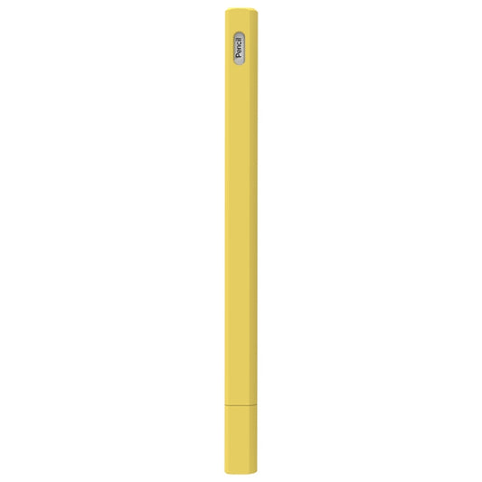 LOVE MEI For Apple Pencil 2 Triangle Shape Stylus Pen Silicone Protective Case Cover(Yellow) - Pencil Accessories by LOVE MEI | Online Shopping South Africa | PMC Jewellery | Buy Now Pay Later Mobicred