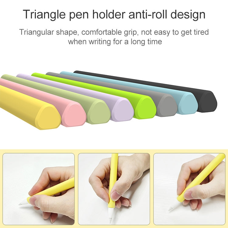 LOVE MEI For Apple Pencil 1 Triangle Shape Stylus Pen Silicone Protective Case Cover (Blue) - Pencil Accessories by LOVE MEI | Online Shopping South Africa | PMC TechLife