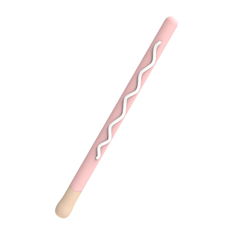 LOVE MEI For Apple Pencil 1 Stripe Design Stylus Pen Silicone Protective Case Cover(Pink) - Pencil Accessories by LOVE MEI | Online Shopping South Africa | PMC Jewellery