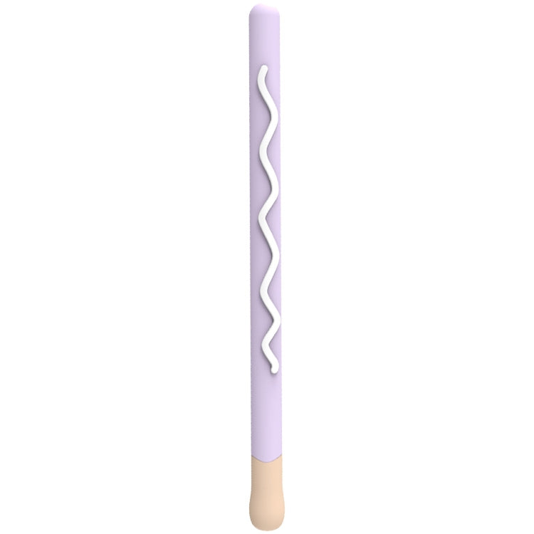 LOVE MEI For Apple Pencil 1 Stripe Design Stylus Pen Silicone Protective Case Cover(Purple) - Pencil Accessories by LOVE MEI | Online Shopping South Africa | PMC Jewellery