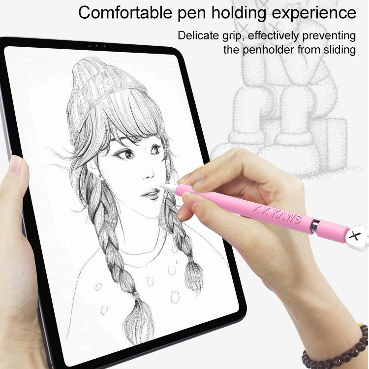 LOVE MEI For Apple Pencil 2 Middle Finger Shape Stylus Pen Silicone Protective Case Cover (Blue) - Pencil Accessories by LOVE MEI | Online Shopping South Africa | PMC Jewellery