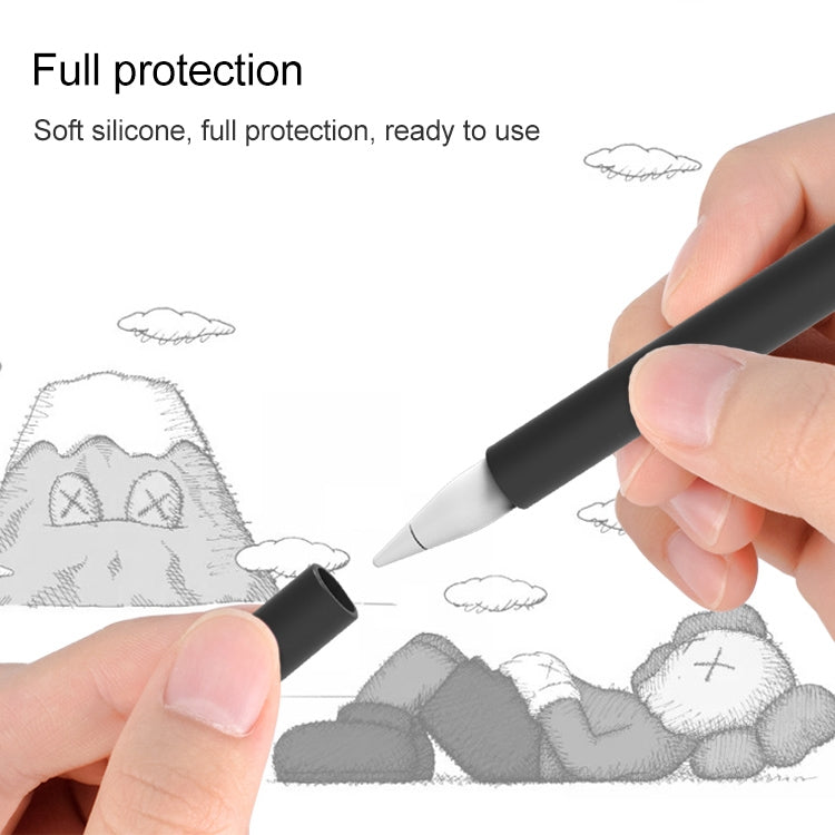 LOVE MEI For Apple Pencil 2 Middle Finger Shape Stylus Pen Silicone Protective Case Cover (Purple) - Pencil Accessories by LOVE MEI | Online Shopping South Africa | PMC Jewellery