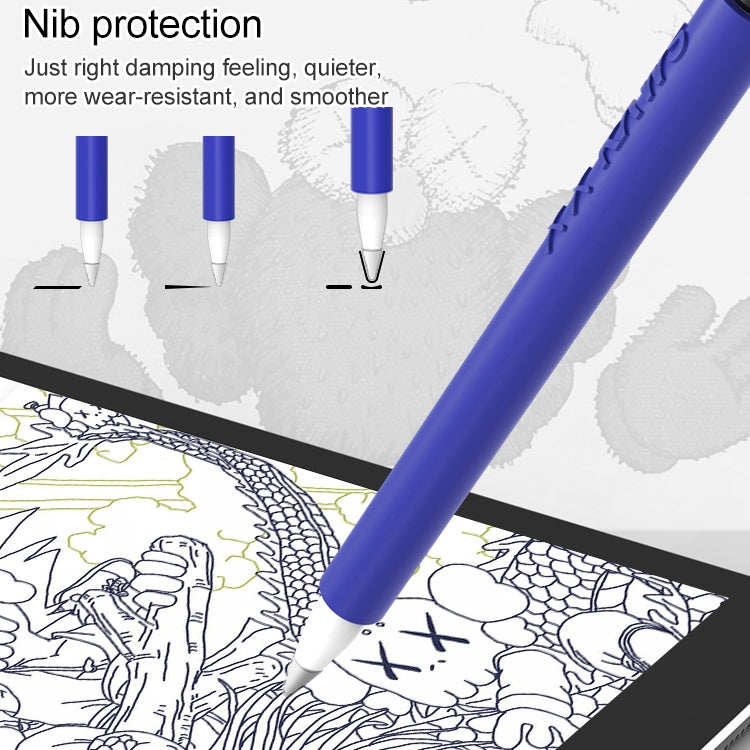 LOVE MEI For Apple Pencil 1 Middle Finger Shape Stylus Pen Silicone Protective Case Cover (Grey) - Pencil Accessories by LOVE MEI | Online Shopping South Africa | PMC TechLife | Buy Now Pay Later Mobicred