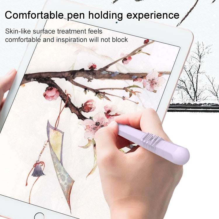 LOVE MEI For Apple Pencil 1 Number Letter Design Stylus Pen Silicone Protective Case Cover(Green) - Pencil Accessories by LOVE MEI | Online Shopping South Africa | PMC Jewellery