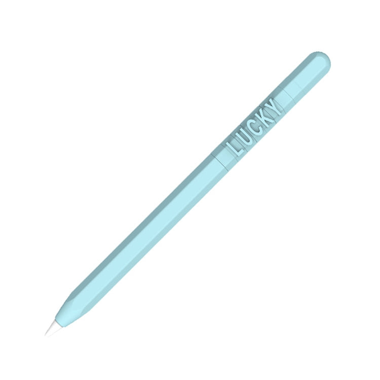 LOVE MEI For Apple Pencil 2 Number Letter Design Stylus Pen Silicone Protective Case Cover (Blue) - Pencil Accessories by LOVE MEI | Online Shopping South Africa | PMC Jewellery