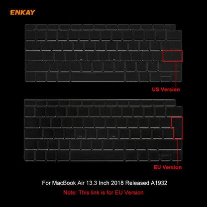 ENKAY TPU Keyboard Protector Cover for MacBook Air 13.3 inch A1932 (2018), EU Version - Keyboard Protector by ENKAY | Online Shopping South Africa | PMC Jewellery | Buy Now Pay Later Mobicred