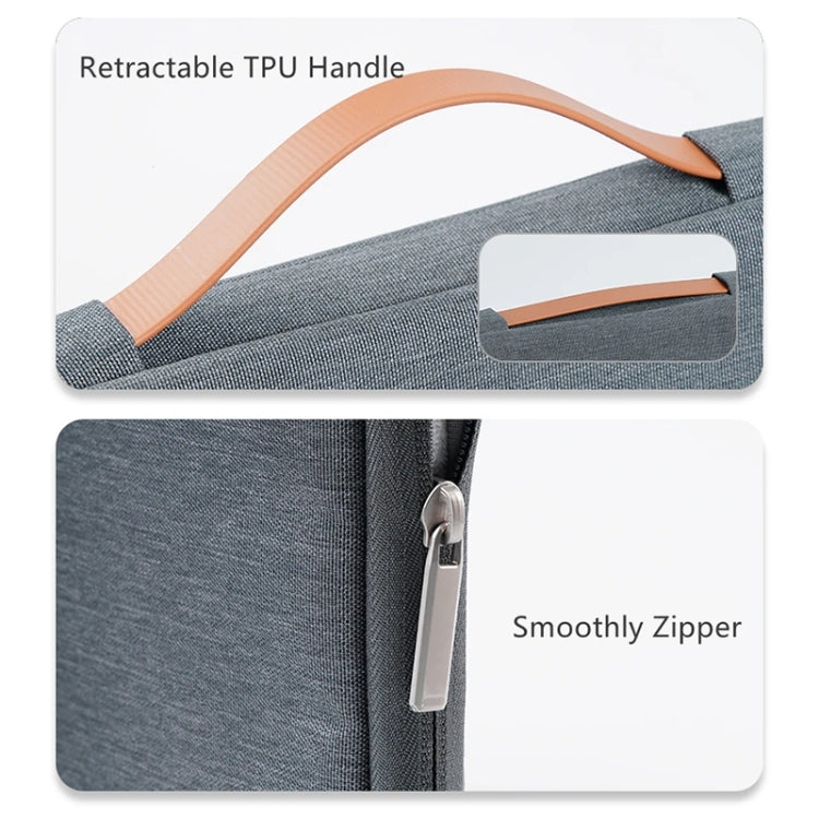 For 16 inch Laptop Zipper Waterproof  Handheld Sleeve Bag (Grey) - 13.3 inch by PMC TechLife | Online Shopping South Africa | PMC TechLife | Buy Now Pay Later Mobicred