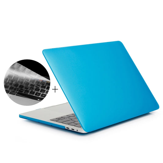 ENKAY Hat-Prince 2 in 1 Frosted Hard Shell Plastic Protective Case + US Version Ultra-thin TPU Keyboard Protector Cover for 2016 New MacBook Pro 15.4 inch with Touchbar (A1707)(Blue) - MacBook Pro Cases by ENKAY | Online Shopping South Africa | PMC Jewellery | Buy Now Pay Later Mobicred