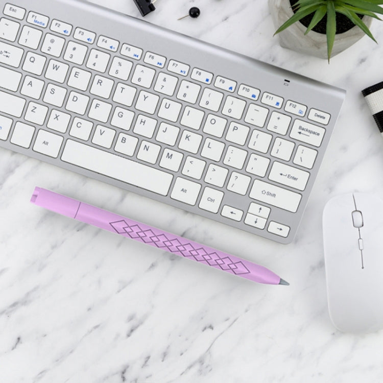 For Apple Pencil (USB-C) Diamond Pattern Silicone Stylus Pen Protective Case (Light Purple) - Pencil Accessories by PMC Jewellery | Online Shopping South Africa | PMC Jewellery | Buy Now Pay Later Mobicred