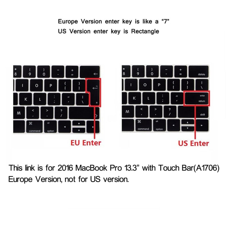 ENKAY Hat-Prince 2 in 1 Frosted Hard Shell Plastic Protective Case + Europe Version Ultra-thin TPU Keyboard Protector Cover for 2016 MacBook Pro 13.3 Inch with Touch Bar (A1706) (Red) - MacBook Pro Cases by ENKAY | Online Shopping South Africa | PMC Jewellery | Buy Now Pay Later Mobicred