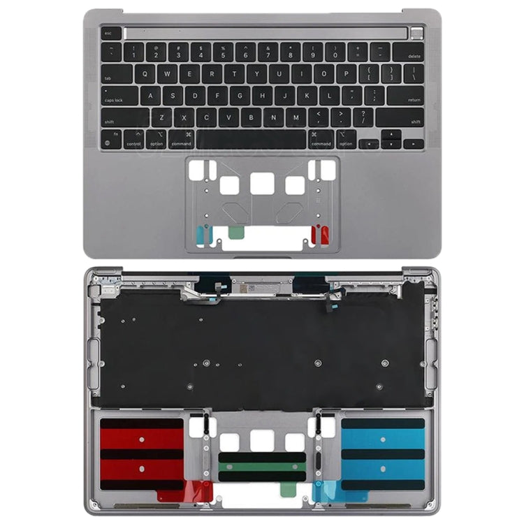 For Macbook Pro 13 inch 2021 A2338 C-side Cover + US Edition Key Board (Grey) - Bottom Cover by PMC TechLife | Online Shopping South Africa | PMC TechLife