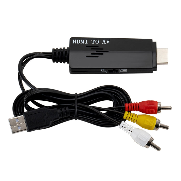 HDMI to RCA 1080P Converter Adapter Cable - Converter by PMC TechLife | Online Shopping South Africa | PMC TechLife