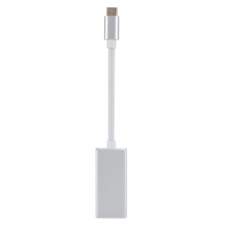 USB-C / Type-C 3.1 Male to Mini DP Female HD Converter, Length: 12cm(Silver) - Cable & Adapter by PMC Jewellery | Online Shopping South Africa | PMC Jewellery | Buy Now Pay Later Mobicred