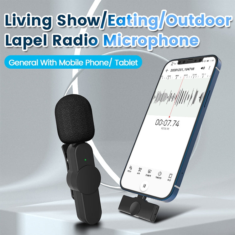 EP033T USB-C / Type-C Interface Lavalier Wireless Radio Microphone - Microphone by PMC Jewellery | Online Shopping South Africa | PMC Jewellery | Buy Now Pay Later Mobicred