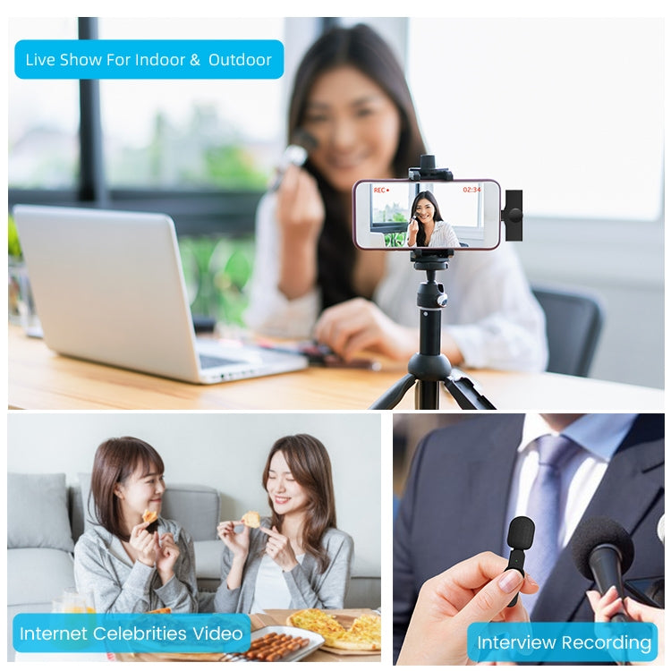 EP033T USB-C / Type-C Interface Lavalier Wireless Radio Microphone - Microphone by PMC TechLife | Online Shopping South Africa | PMC TechLife | Buy Now Pay Later Mobicred
