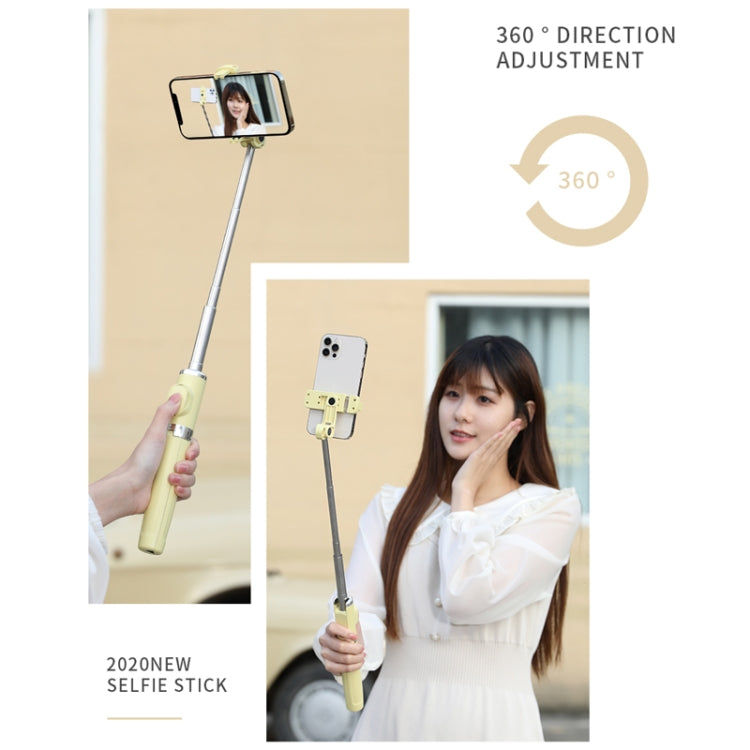 M01S Bluetooth Remote Control Dual Fill Light Tripod Selfie Stick (Yellow) - Selfie Light by PMC Jewellery | Online Shopping South Africa | PMC Jewellery | Buy Now Pay Later Mobicred